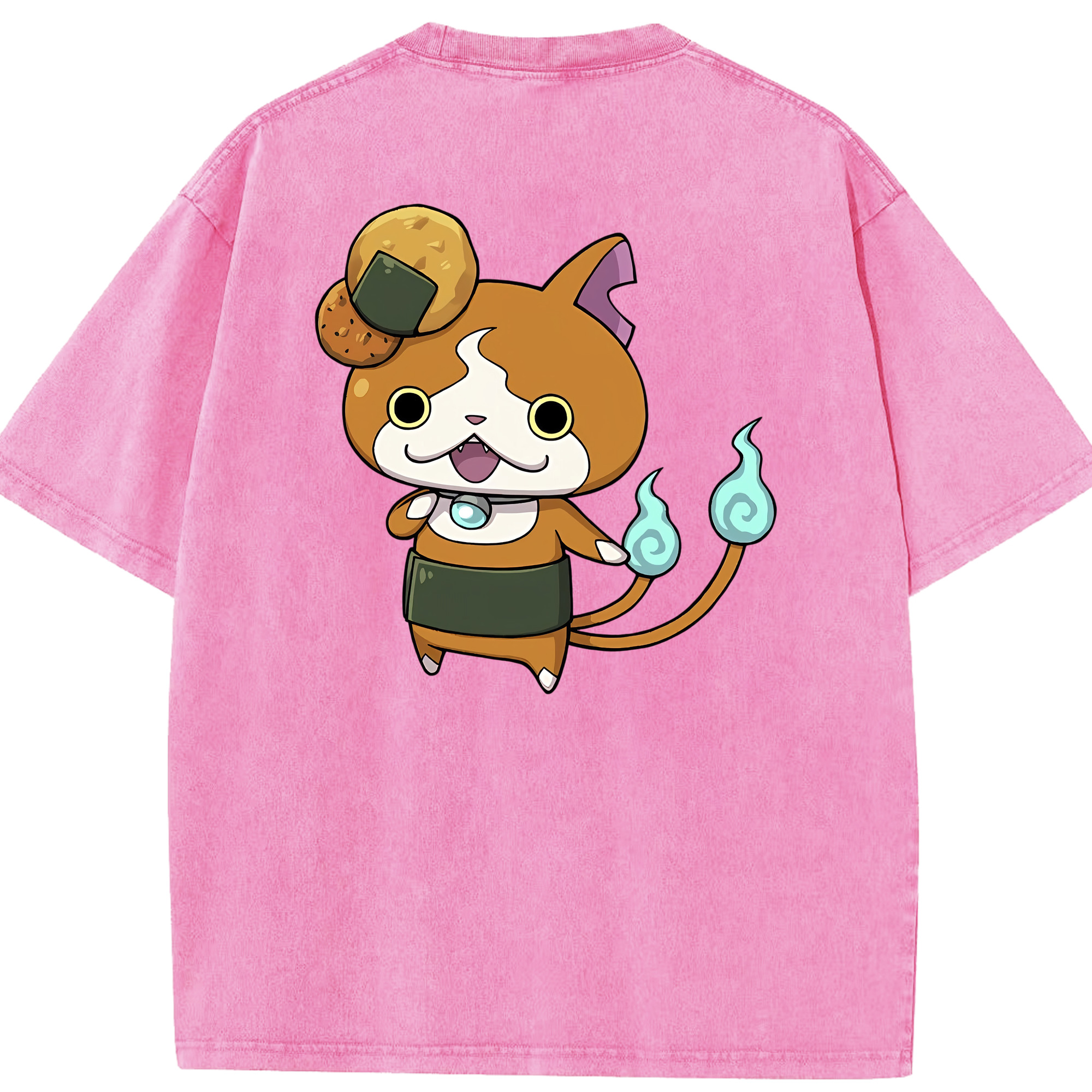 （画像用） 妖怪ウォッチ Yo-kai Watch 綿100% ヴィンテージ風 半袖Tシャツ（背面プリント）